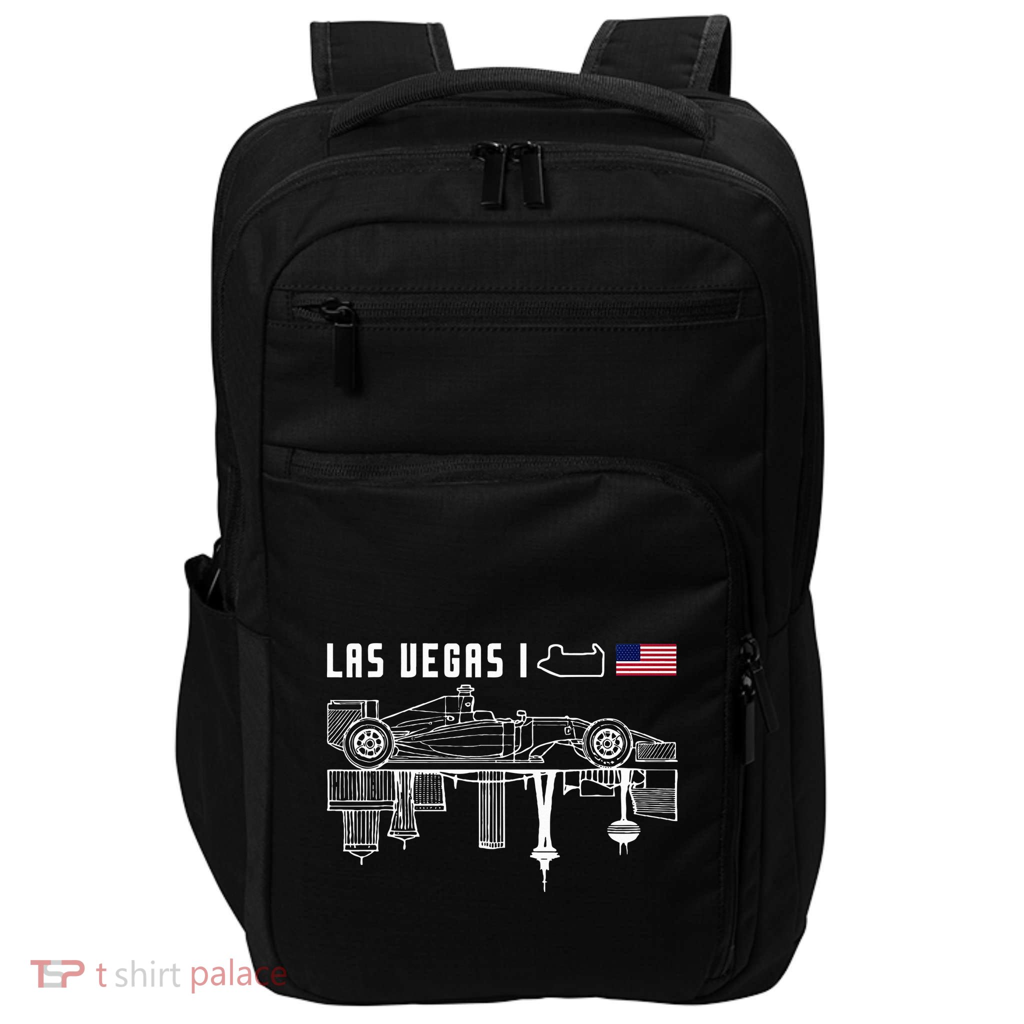 Las Vegas Circuit Us America Formula Racing Race Car Lovers Impact Tech Backpack
