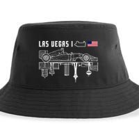 Las Vegas Circuit Us America Formula Racing Race Car Lovers Sustainable Bucket Hat
