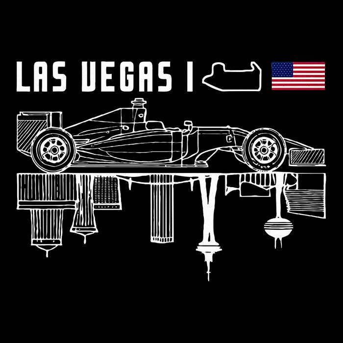 Las Vegas Circuit Us America Formula Racing Race Car Lovers 7-Panel Snapback Hat