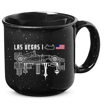 Las Vegas Circuit Us America Formula Racing Race Car Lovers 15oz Campfire Ceramic Mug