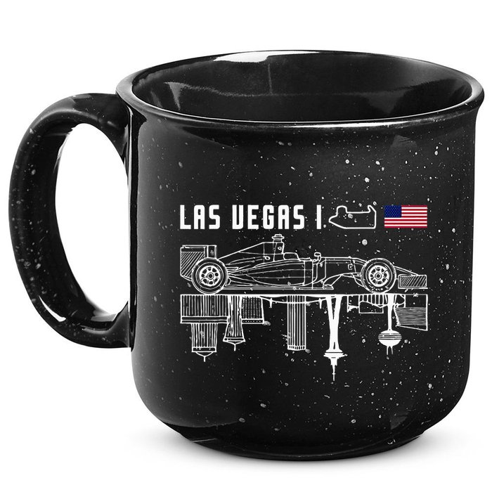 Las Vegas Circuit Us America Formula Racing Race Car Lovers 15oz Campfire Ceramic Mug