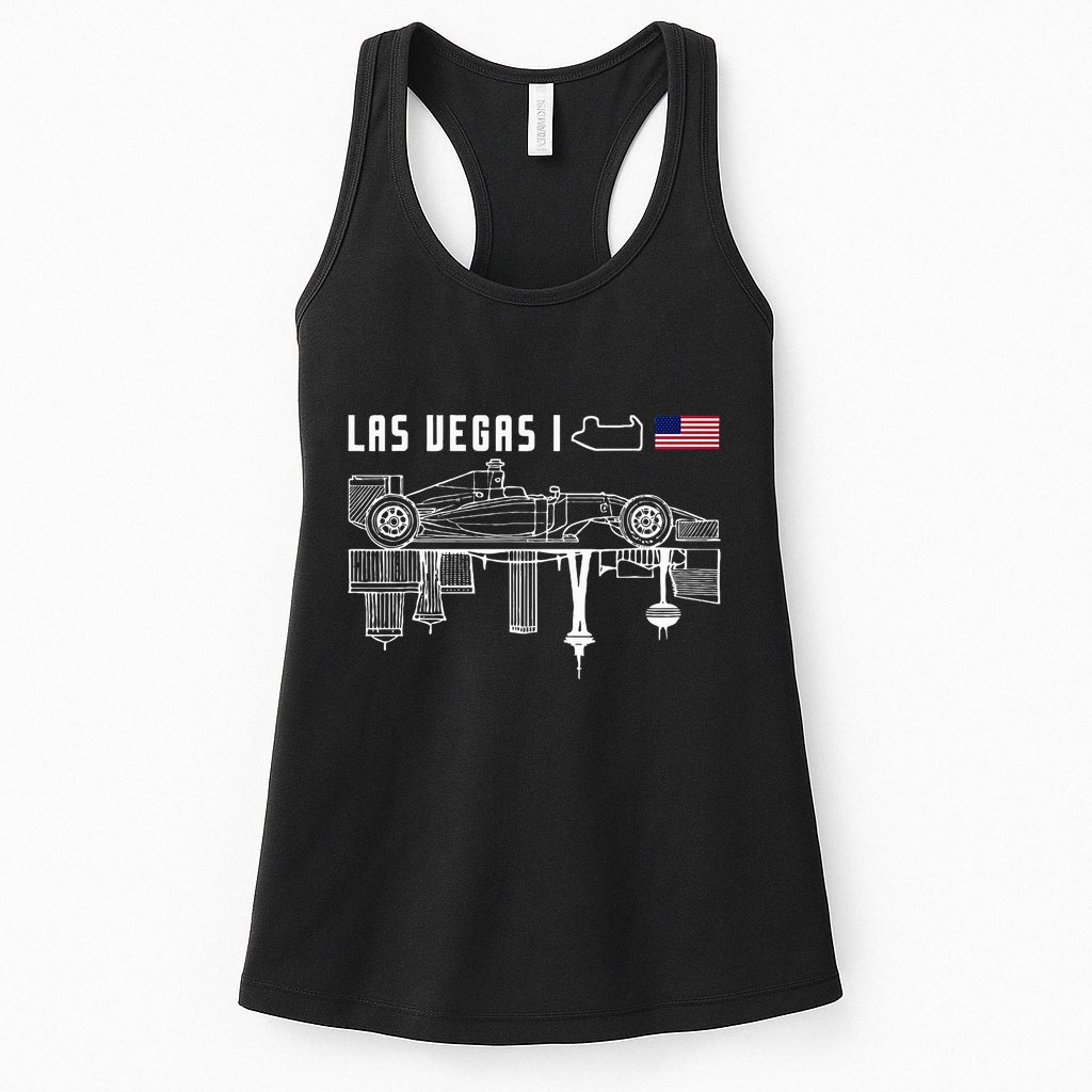 Las Vegas Circuit Us America Formula Racing Race Car Lovers Womens Tank Top