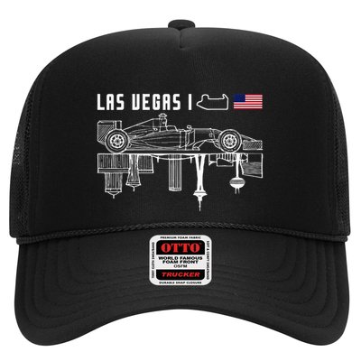 Las Vegas Circuit Us America Formula Racing Race Car Lovers Trucker Hat