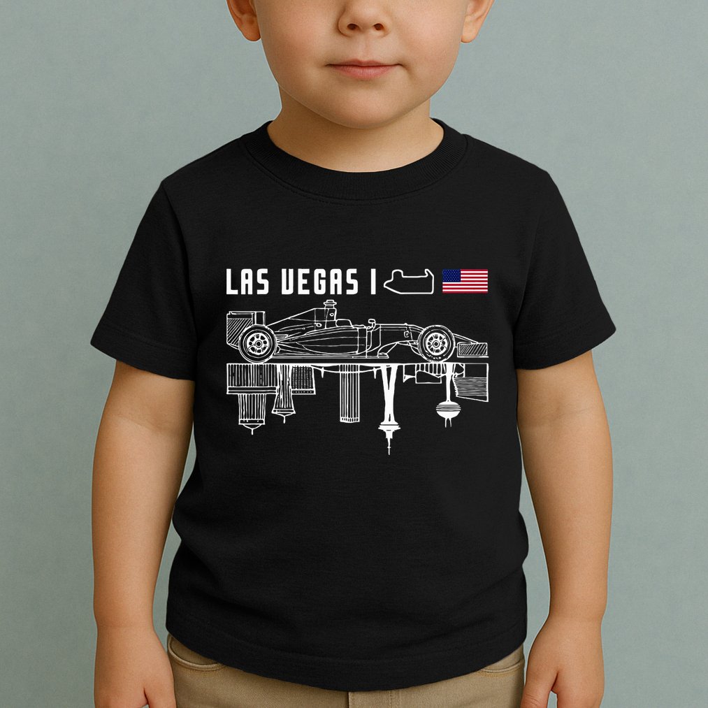 Las Vegas Circuit Us America Formula Racing Race Car Lovers Toddler T-Shirt