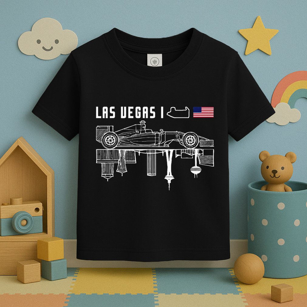 Las Vegas Circuit Us America Formula Racing Race Car Lovers Toddler T-Shirt