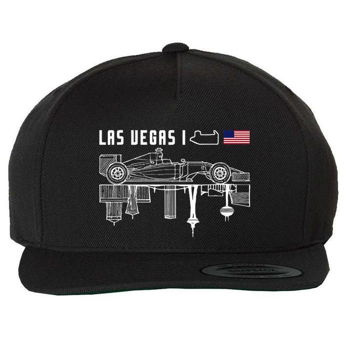 Las Vegas Circuit Us America Formula Racing Race Car Lovers Wool Snapback Cap