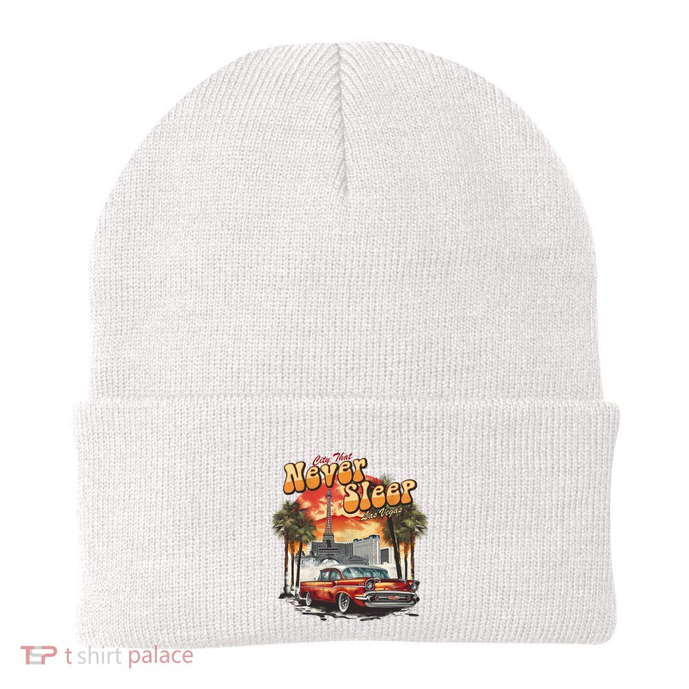 Las Vegas City That Never Sleeps Knit Cap Winter Beanie
