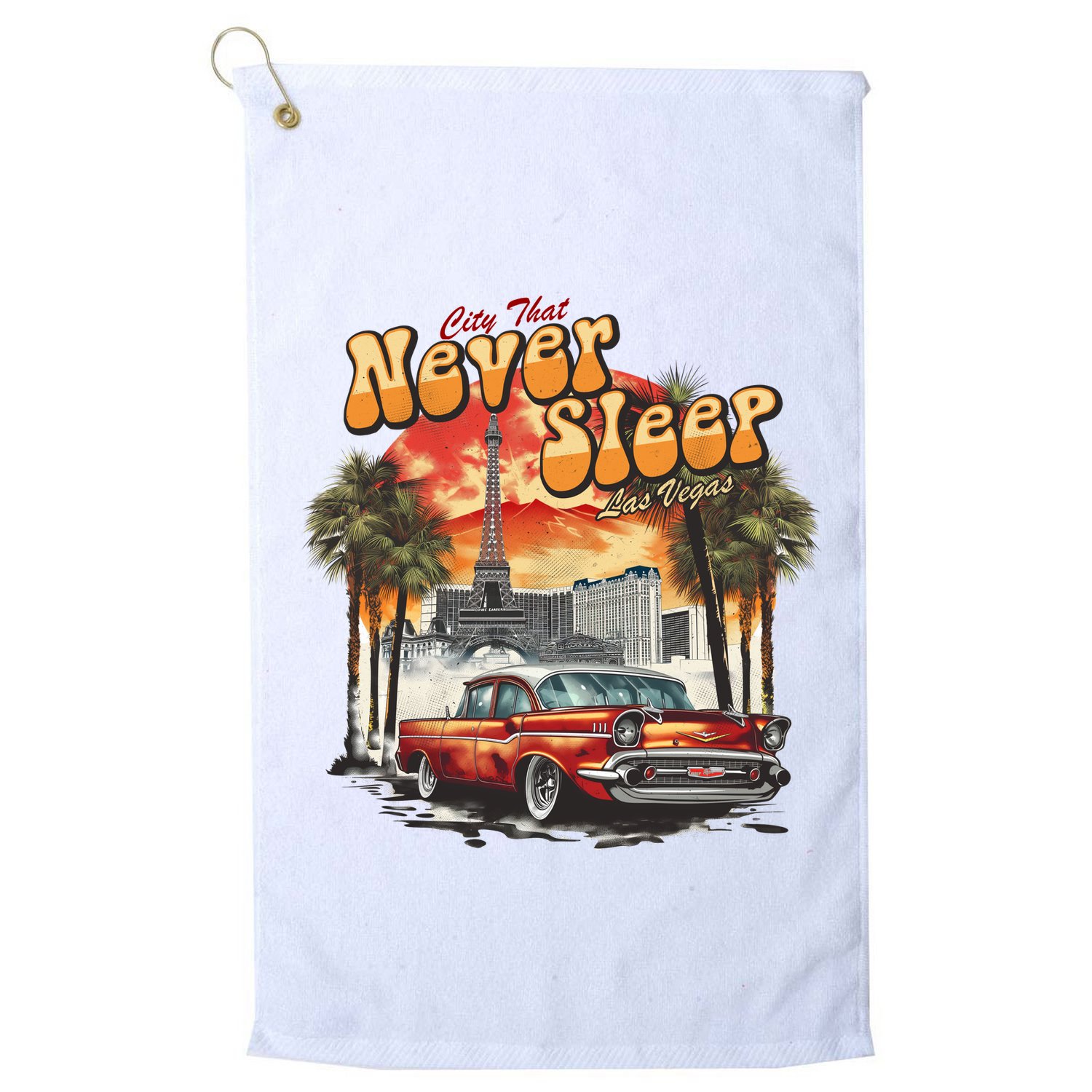 Las Vegas City That Never Sleeps Golf Towel