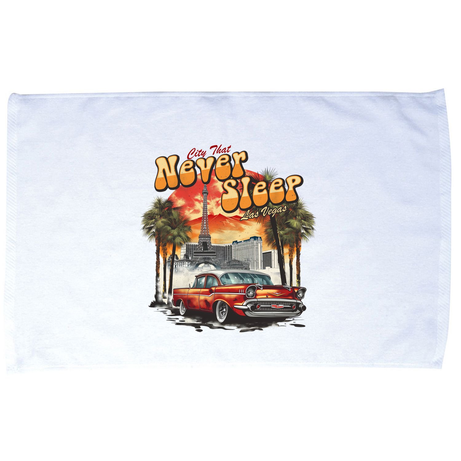 Las Vegas City That Never Sleeps Microfiber Hand Towel