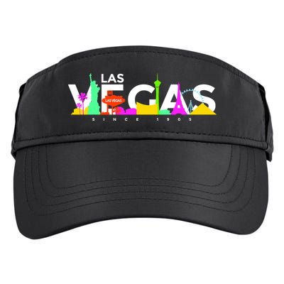 Las Vegas Colorful Skyline Adult Drive Performance Visor
