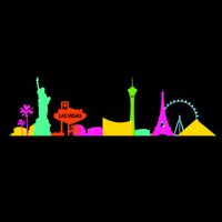 Las Vegas Colorful Skyline Mug