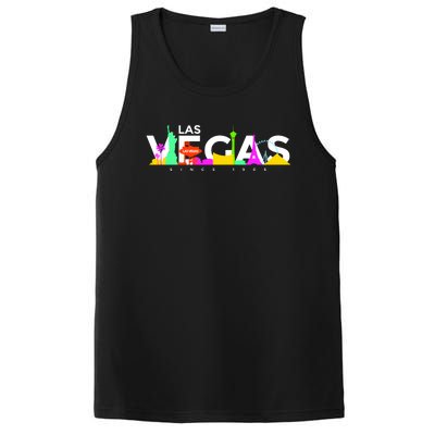 Las Vegas Colorful Skyline PosiCharge Competitor Tank