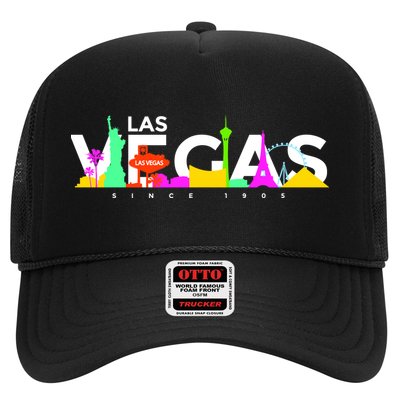 Las Vegas Colorful Skyline Trucker Hat