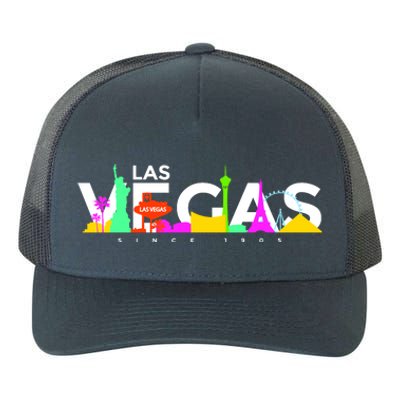 Las Vegas Colorful Skyline Yupoong Adult 5-Panel Trucker Hat