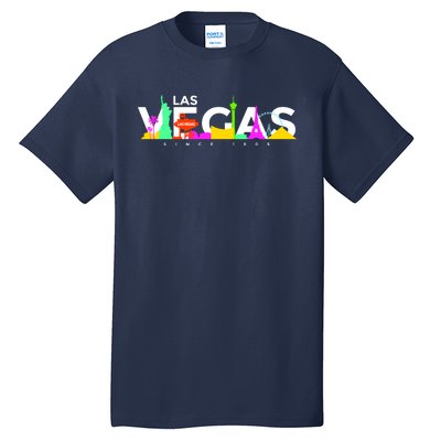 Las Vegas Colorful Skyline Tall T-Shirt