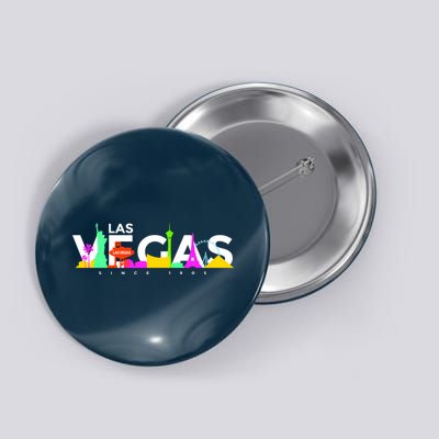 Las Vegas Colorful Skyline Button