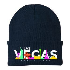 Las Vegas Colorful Skyline Knit Cap Winter Beanie