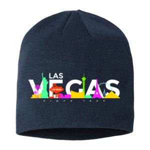 Las Vegas Colorful Skyline Sustainable Beanie