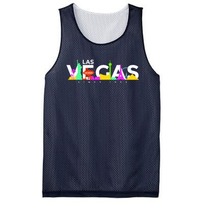 Las Vegas Colorful Skyline Mesh Reversible Basketball Jersey Tank