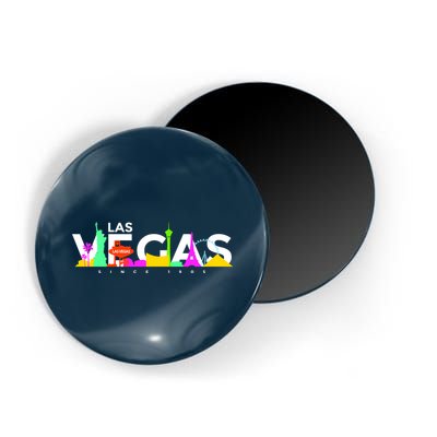 Las Vegas Colorful Skyline Magnet
