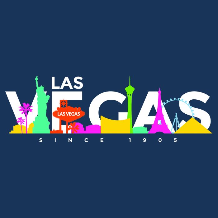 Las Vegas Colorful Skyline Premium T-Shirt