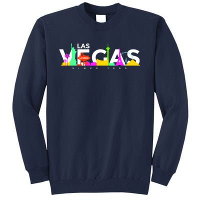 Las Vegas Colorful Skyline Tall Sweatshirt