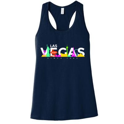 Las Vegas Colorful Skyline Womens Tank Top