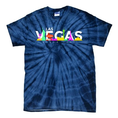 Las Vegas Colorful Skyline Tie-Dye T-Shirt