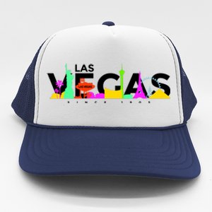 Las Vegas Colorful Skyline Trucker Hat