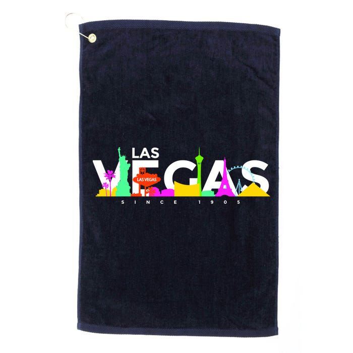 Las Vegas Colorful Skyline Golf Towel