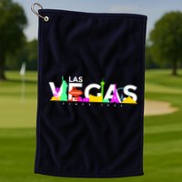 Las Vegas Colorful Skyline Golf Towel