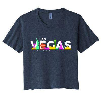 Las Vegas Colorful Skyline Crop Top