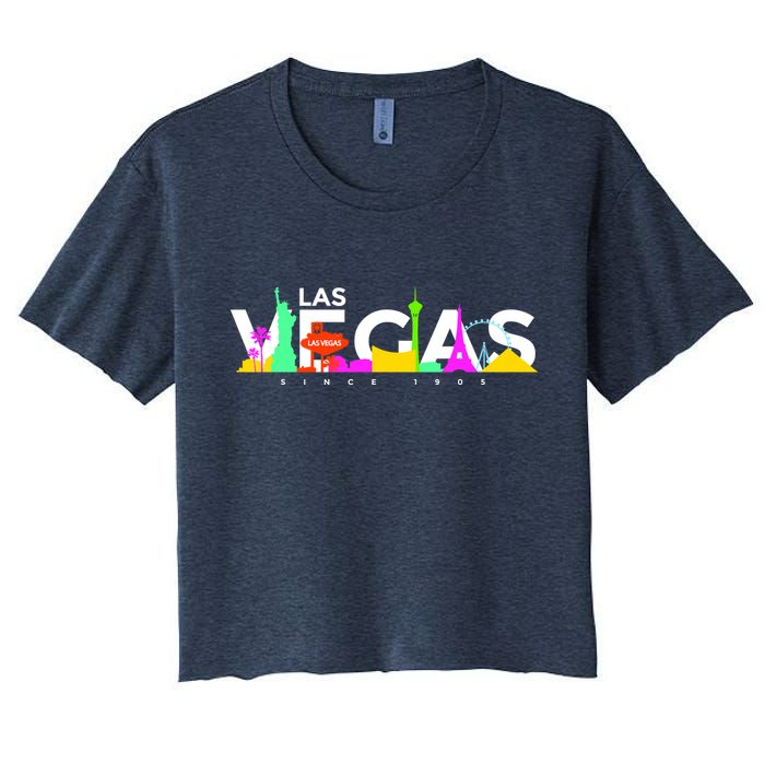 Las Vegas Colorful Skyline Crop Top