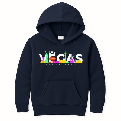Las Vegas Colorful Skyline Kids Hoodie