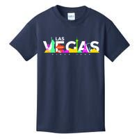 Las Vegas Colorful Skyline Kids T-Shirt