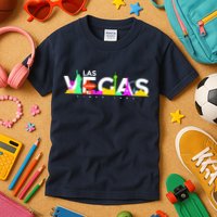 Las Vegas Colorful Skyline Kids T-Shirt