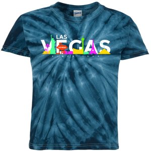 Las Vegas Colorful Skyline Kids Tie-Dye T-Shirt