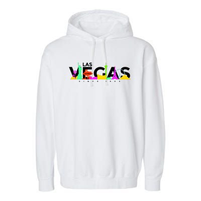 Las Vegas Colorful Skyline Garment-Dyed Fleece Hoodie