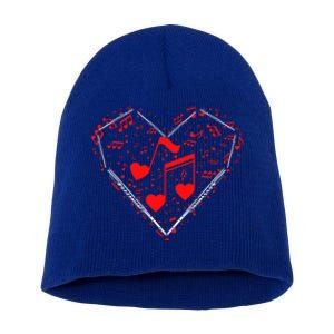 Love Valentine's Day Flute Funny Gift Short Acrylic Beanie