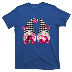 Lesbian Valentines Day Gnomes For Her Cute Pink Gnomies Cute Gift T-Shirt