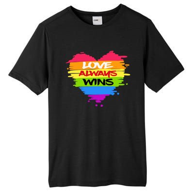 Lgbtq Valentines Day Love Always Wins Gift Tall Fusion ChromaSoft Performance T-Shirt