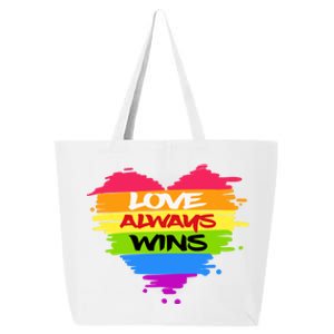 Lgbtq Valentines Day Love Always Wins Gift 25L Jumbo Tote