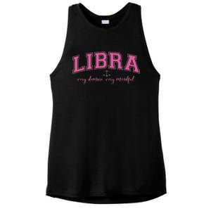 Libra Very Demure Very Mindful Zodiac Astrology Birthday Ladies PosiCharge Tri-Blend Wicking Tank