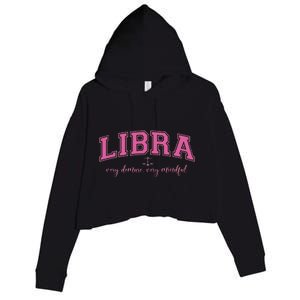 Libra Very Demure Very Mindful Zodiac Astrology Birthday Crop Fleece Hoodie