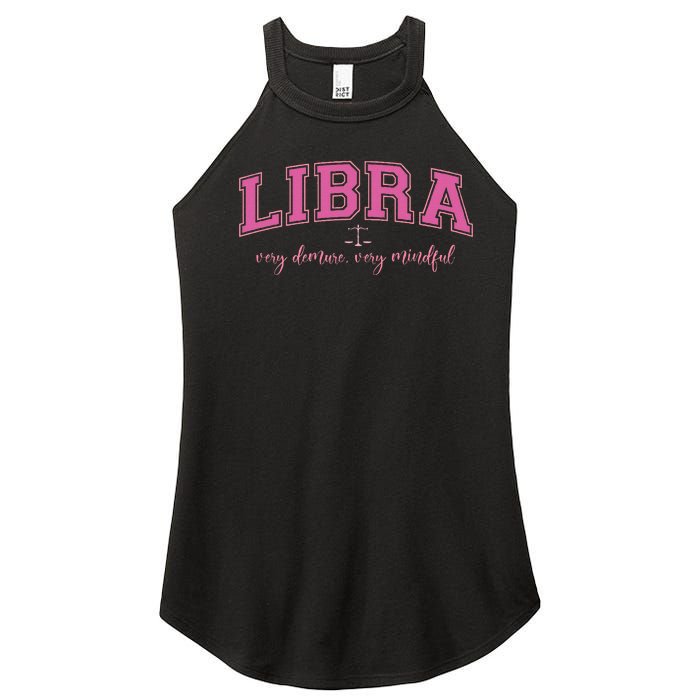 Libra Very Demure Very Mindful Zodiac Astrology Birthday Women's Perfect Tri Rocker Tank