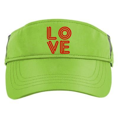 Love Valentines Day Word Logo Adult Drive Performance Visor