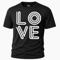 Love Valentines Day Word Logo Cooling Performance Crew T-Shirt