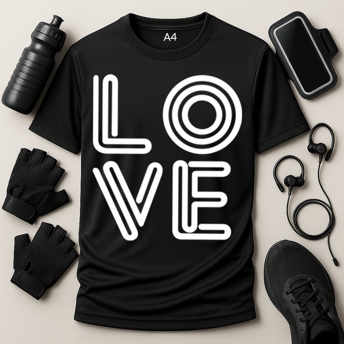Love Valentines Day Word Logo Cooling Performance Crew T-Shirt