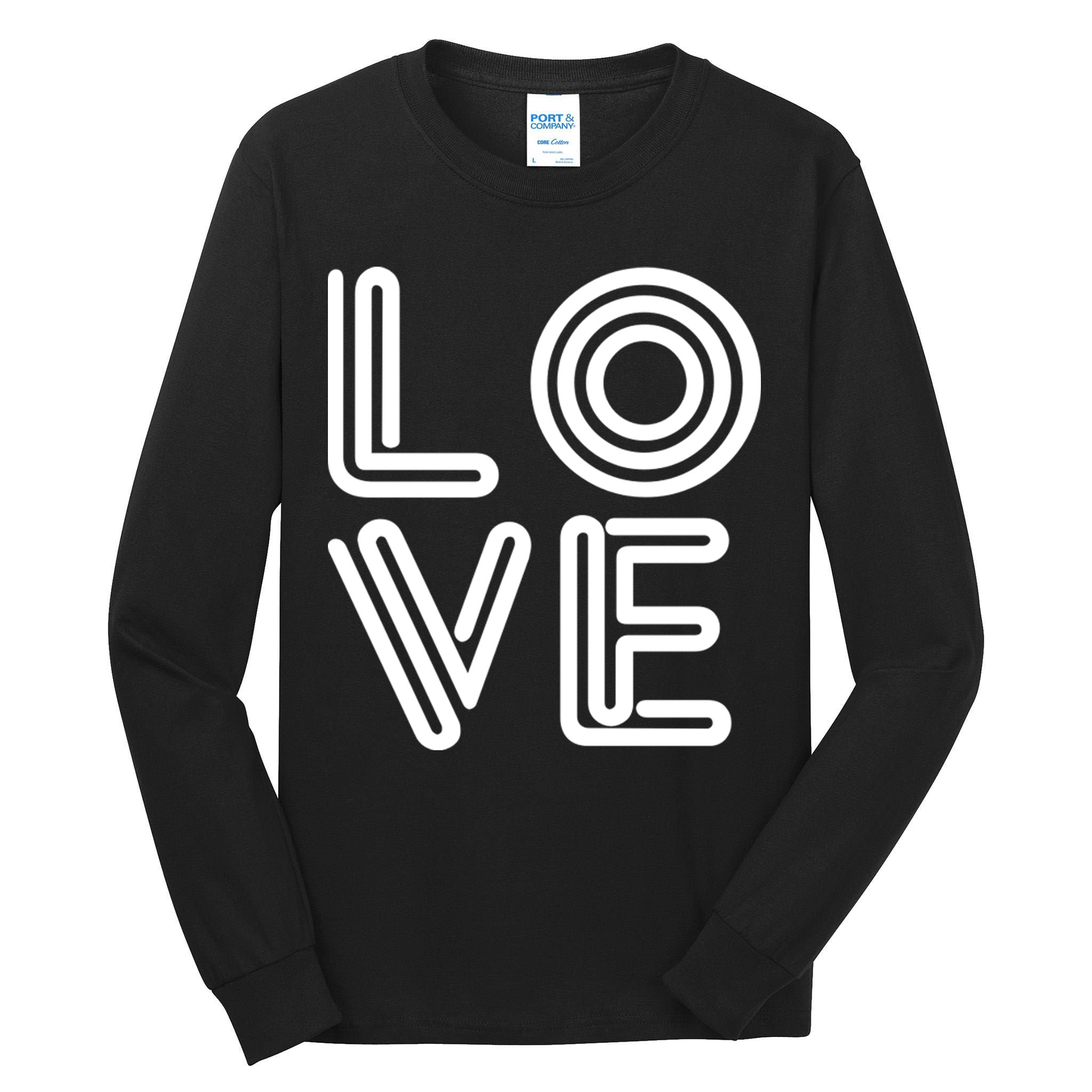 Love Valentines Day Word Logo Tall Long Sleeve T-Shirt