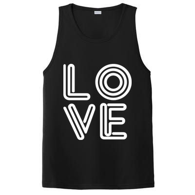 Love Valentines Day Word Logo PosiCharge Competitor Tank